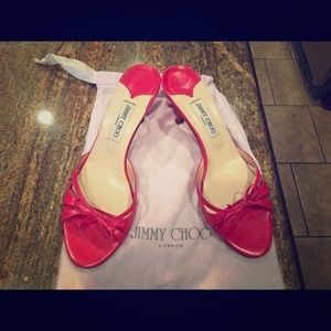 Size 41 raspberry sandals from Jimmy Choo